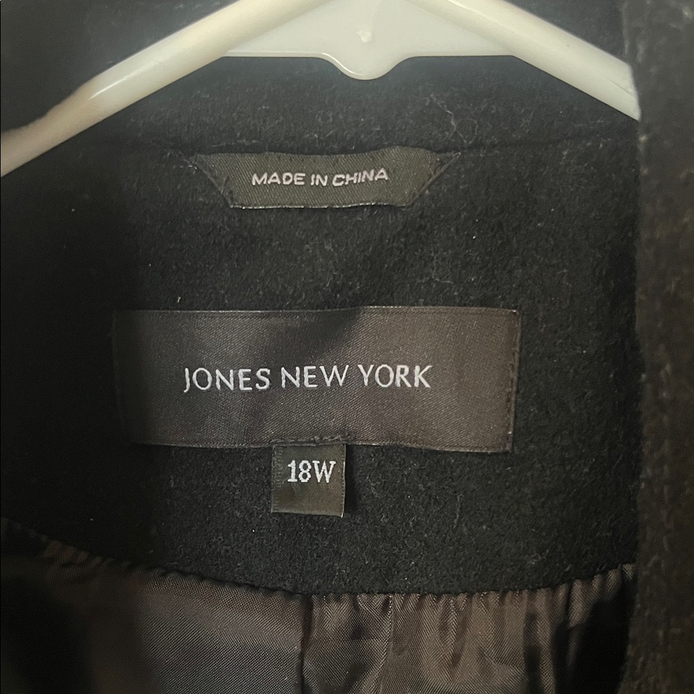 Jones New York Classic Black Pea Coat - Picture 2 of 7